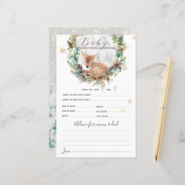 鹿の冬の森の寒さ屋外ベビシャワーゲーム