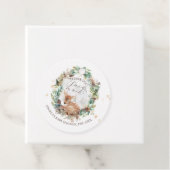 鹿の冬の森林コールド外の赤ちゃんシャワー フェイバータグ (インサイチュ)