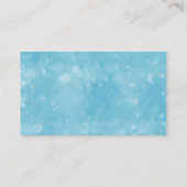 鹿の冬の赤ちゃんシャワーブルーおむつラッフルチケット エンクロージャーカード (裏面)