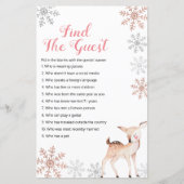 鹿の冬の雪の結晶がゲストゲームを見つける (正面)