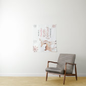 鹿の冬の雪片ワンダーランドウェルカムサイン タペストリー (インサイチュ)