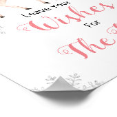 鹿の冬の雪片1000年のベビー ポスター (角)