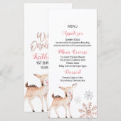 鹿の冬の雪片ONEderland誕生日メニュー メニュー (正面/裏面)