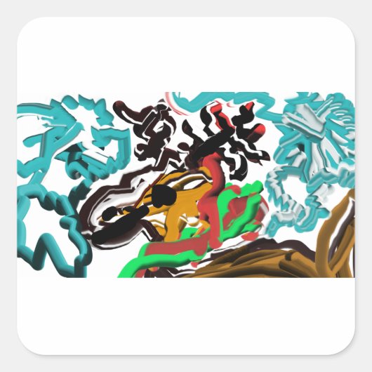 鹿の冬 スクエアシール (正面)