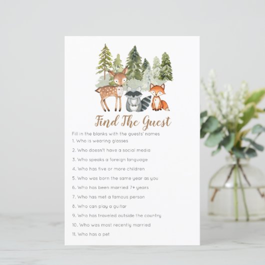 鹿の動物の冒険ウッドランドのゲストゲームを見つける (スタンド正面)