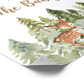 鹿の動物の冒険キャンパーがベビー ポスター (角)