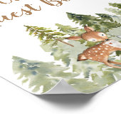 鹿の動物アドベンチャーキャンパーお願い宿泊客にサイン ポスター (角)