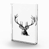 鹿の動物〔雄ジカの〕枝角自然野生動物の角ヘッドポス フォトブロック (右)