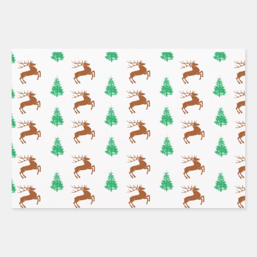 鹿の包み紙 ラッピングペーパーシート (正面)