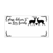 鹿の友人にゴム印を渡して下さい ラバースタンプ (インプリント)