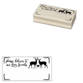 鹿の友人にゴム印を渡して下さい ラバースタンプ (押印)