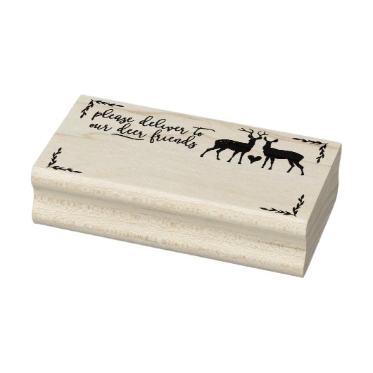 鹿の友人にゴム印を渡して下さい ラバースタンプ (スタンプ)