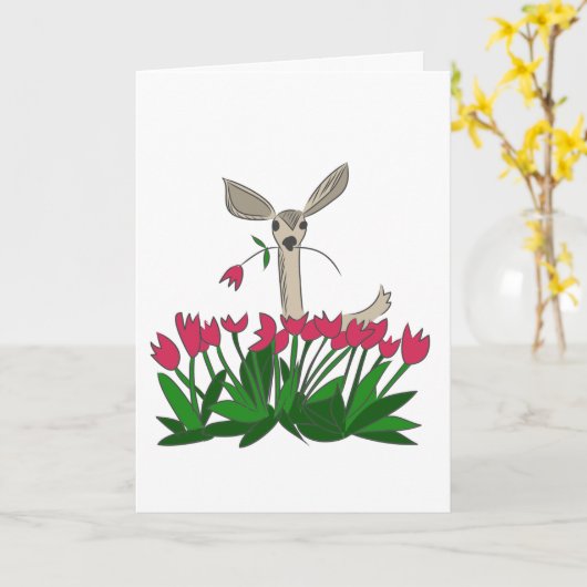 鹿の友 カード (黄色い花)