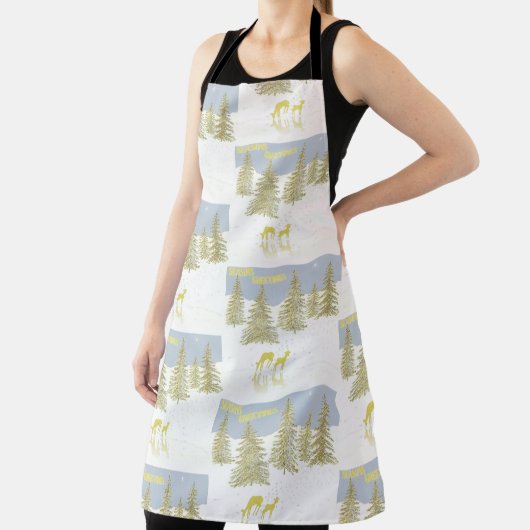 鹿の反射 エプロン (インサイチュ)