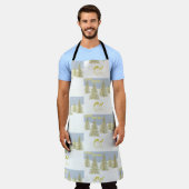 鹿の反射 エプロン (着用した状態)