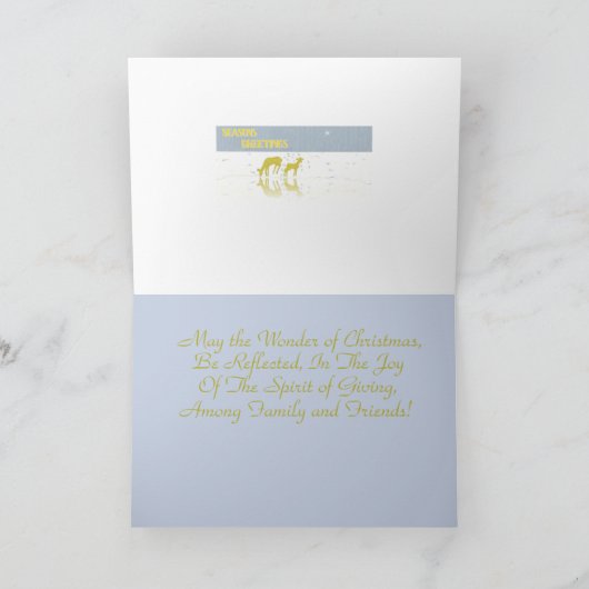 鹿の反射 カード (内部)