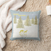 鹿の反射 クッション (ブランケット)