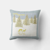 鹿の反射 クッション (裏面)