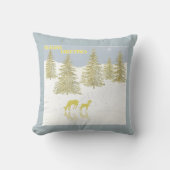 鹿の反射 クッション (正面)