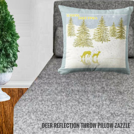 鹿の反射 クッション