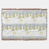 鹿の反射 スローブランケット (正面)