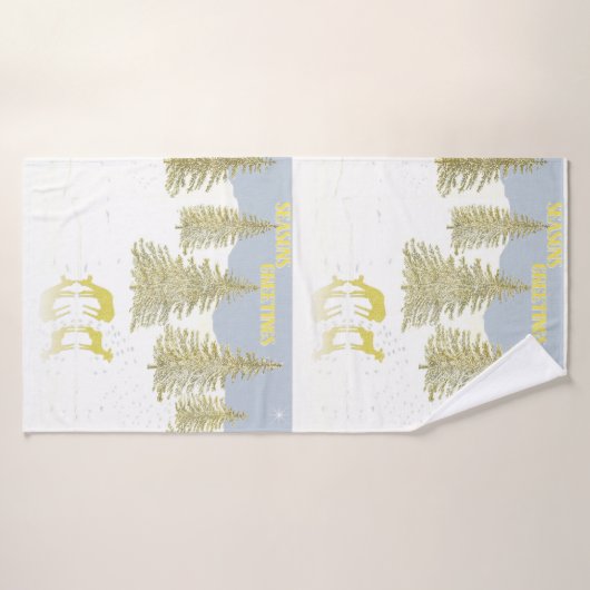 鹿の反射 バスタオル (バスタオル)