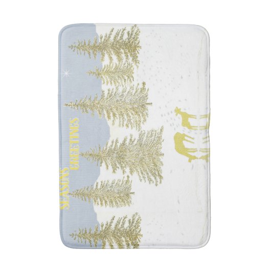 鹿の反射 バスマット (正面縦)