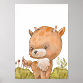 鹿の子供部屋 プリント かわいい動物ポスター (正面)