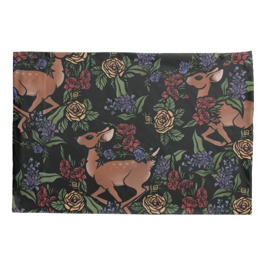 鹿の子葉柄 枕カバー (裏面)