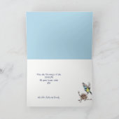 鹿の子鹿とデイジーイースター恵みカード シーズンカード (内部)