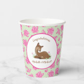 鹿の子鹿シャワーウッドランド動物 紙コップ (裏面)