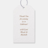 鹿の子鹿シャワー ギフトタグ (裏面)