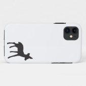 鹿の子鹿白黒シルエットかわいいかわいい Case-Mate iPhoneケース (裏面(横))