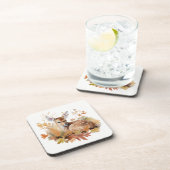 鹿の子鹿紅葉 コースター (右側)