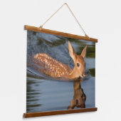 鹿の子鹿 |ミネソタ 吊り下げ型タペストリー (傾斜あり)