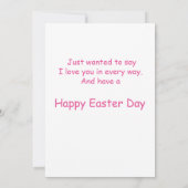 鹿の孫娘イースターの挨拶状 サンキューカード (裏面)