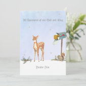 鹿の宗教的カードで冬の景色 シーズンカード (スタンド正面)