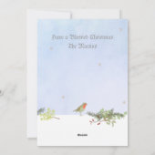 鹿の宗教的カードで冬の景色 シーズンカード (裏面)