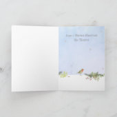 鹿の宗教的カードで冬の景色 シーズンカード (内部)