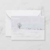 鹿の家族とベビーそれは寒い外のベビーショウ ノートカード (裏面)