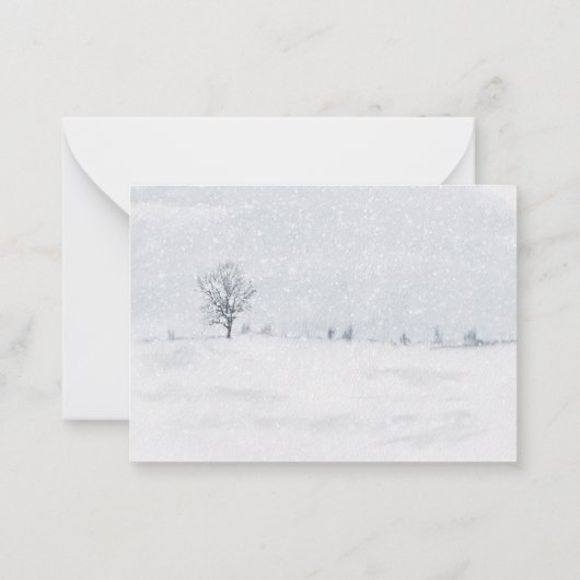 鹿の家族とベビーそれは寒い外のベビーショウ ノートカード (裏面)