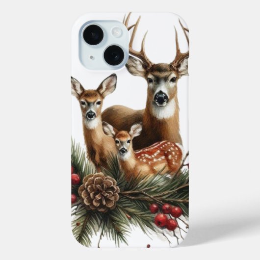 鹿の家族 Case-Mate iPhoneケース (裏面)