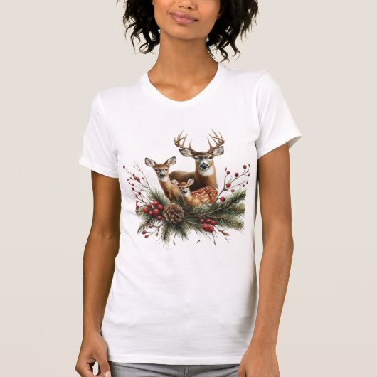 鹿の家族 Tシャツ (正面)
