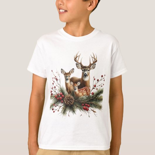 鹿の家族 Tシャツ (正面)