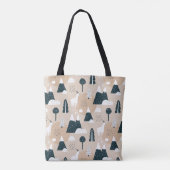 鹿の山かわいいトートバ図解入りの、写真付きのッグ トートバッグ (裏面)