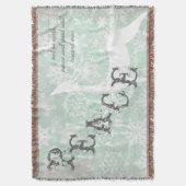 鹿の平和とグッドウィルのクリスマスホリデースロー スローブランケット (正面縦)