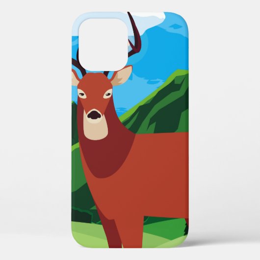 鹿の幸せな秋の季節フラットデザイン動物,芸術, Case-Mate iPhoneケース (裏面)