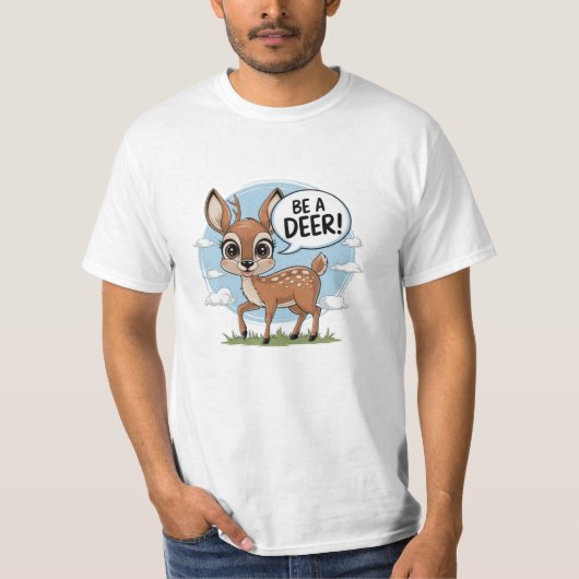 鹿の愛お洒落者のグラフィックはっきりしたス Tシャツ (正面)