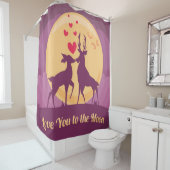 鹿の愛のシーン シャワーカーテン (インサイチュ)
