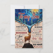 鹿の感じ母を息子に圧倒する サンキューカード (正面)